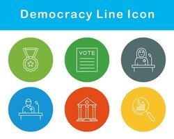 democracia vector icono conjunto