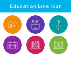 conjunto de iconos de vector de educación