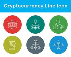 bitcoin y criptomoneda vector icono conjunto