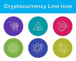 Bitcoin And Cryptocurrency Vector Icon Set