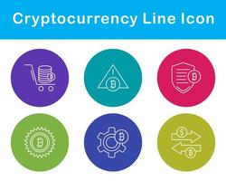 bitcoin y criptomoneda vector icono conjunto