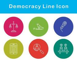 democracia vector icono conjunto