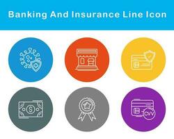 Banking And Insurance Vector Icon Set