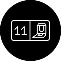 Seat Number Eleven Vector Icon