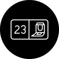 Seat Number Twenty Three Vector Icon