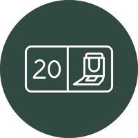 Seat Number Twenty Vector Icon