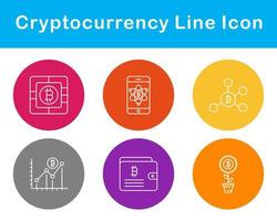 bitcoin y criptomoneda vector icono conjunto