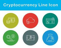 bitcoin y criptomoneda vector icono conjunto