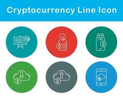 Bitcoin And Cryptocurrency Vector Icon Set