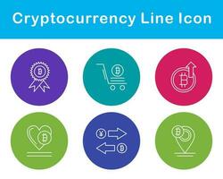 Bitcoin And Cryptocurrency Vector Icon Set