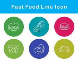 Fast Food Vector Icon Set