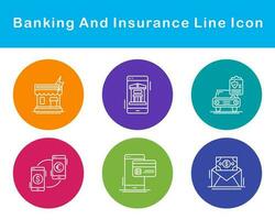 Banking And Insurance Vector Icon Set