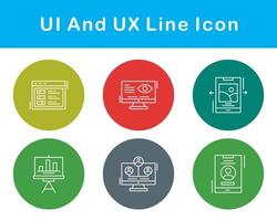 ui y ux vector icono conjunto