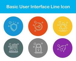 básico usuario interfaz vector icono conjunto