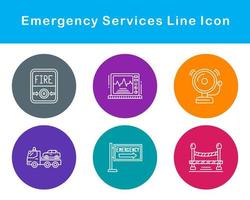 emergencia servicios vector icono conjunto