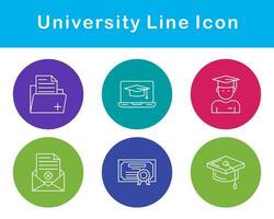 Universidad vector icono conjunto