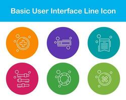 básico usuario interfaz vector icono conjunto