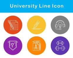 Universidad vector icono conjunto