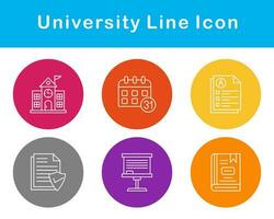 Universidad vector icono conjunto