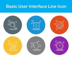 básico usuario interfaz vector icono conjunto