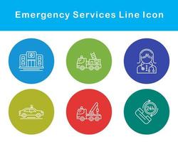 emergencia servicios vector icono conjunto