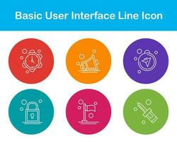 básico usuario interfaz vector icono conjunto