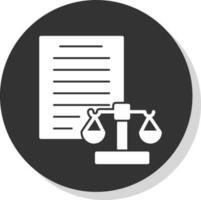 diseño de icono de vector de base legal