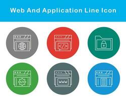 web y solicitud vector icono conjunto