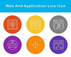 web y solicitud vector icono conjunto