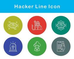 conjunto de iconos de vector de hacker