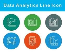 datos analítica vector icono conjunto