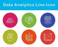 datos analítica vector icono conjunto