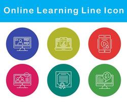 Online Learning Vector Icon Set