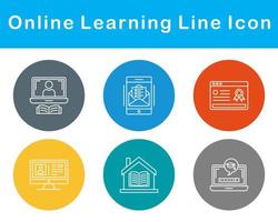 Online Learning Vector Icon Set