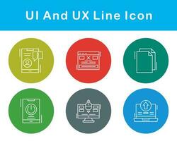 ui y ux vector icono conjunto