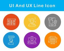 ui y ux vector icono conjunto