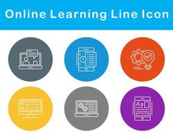 Online Learning Vector Icon Set