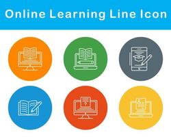 Online Learning Vector Icon Set