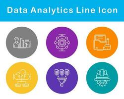 datos analítica vector icono conjunto