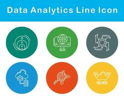 datos analítica vector icono conjunto