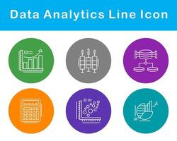 datos analítica vector icono conjunto