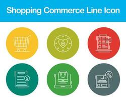 compras comercio vector icono conjunto