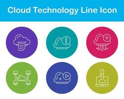 Cloud Technology Vector Icon Set