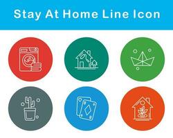 Stay At Home Vector Icon Set