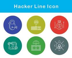 conjunto de iconos de vector de hacker