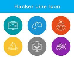 conjunto de iconos de vector de hacker