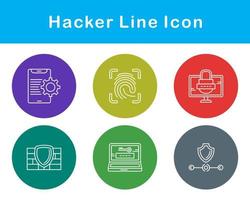 conjunto de iconos de vector de hacker