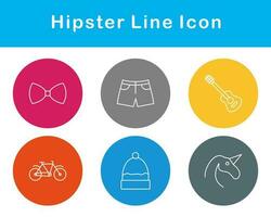 hipster vector icono conjunto