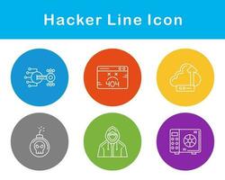 conjunto de iconos de vector de hacker