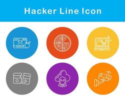 conjunto de iconos de vector de hacker